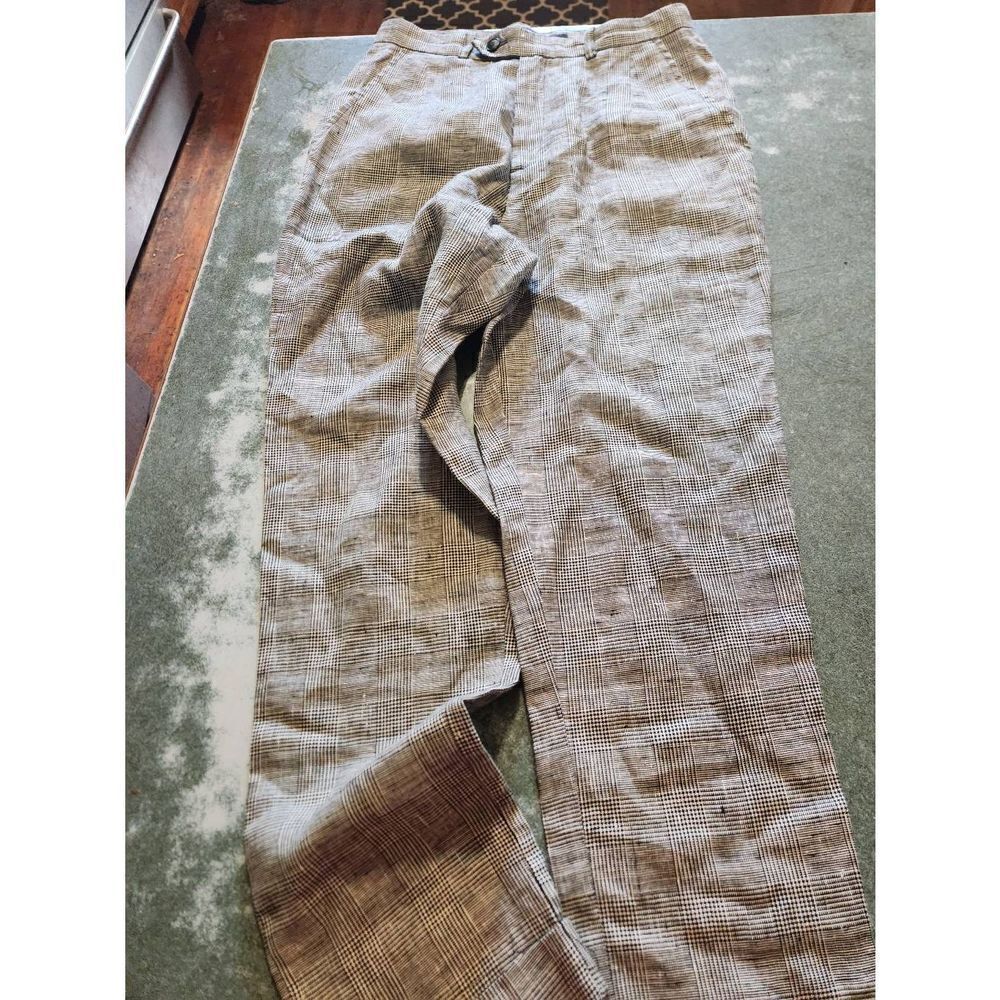 REFORMATION Cooper plaid wide leg lightweight high rise black white pants size 2